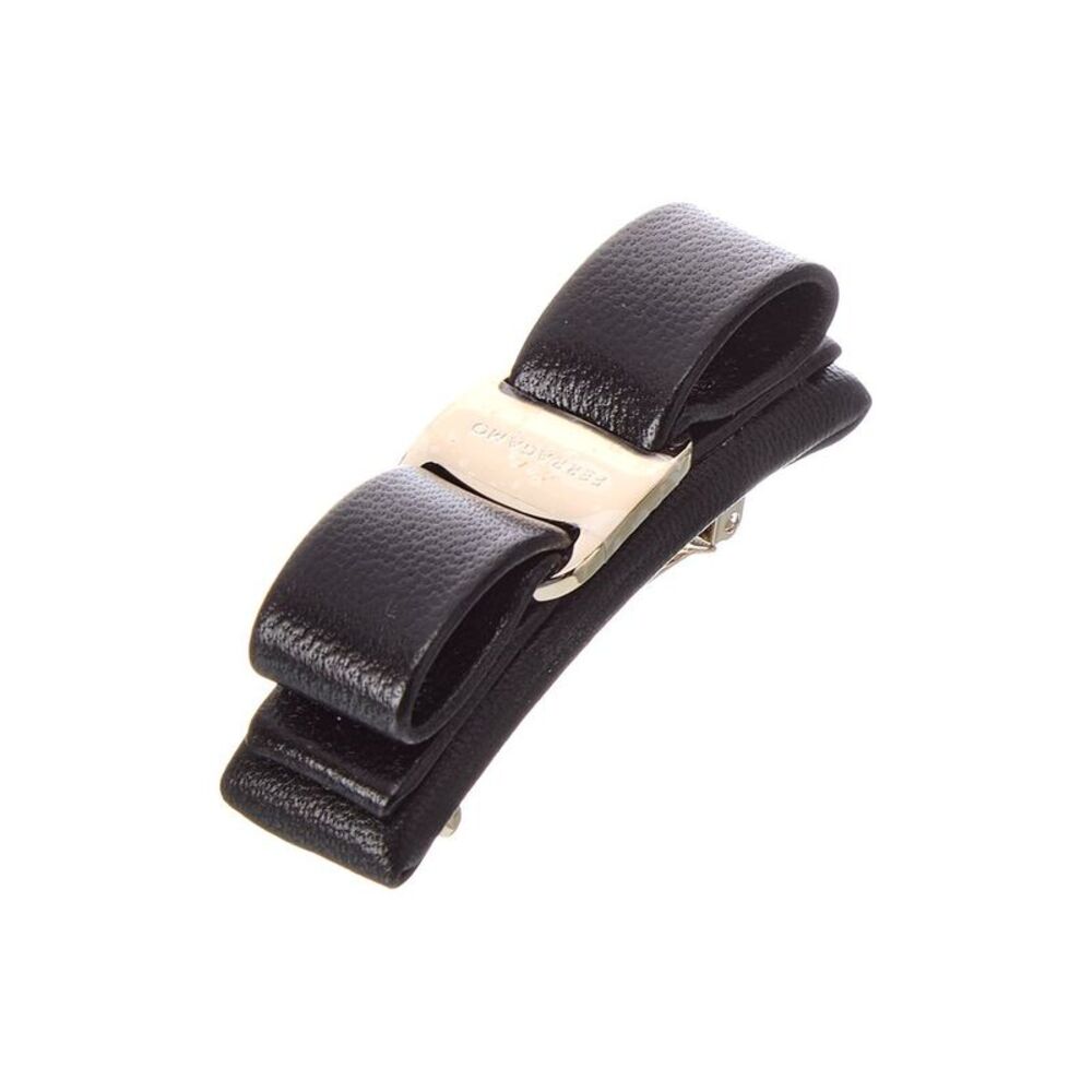 Ferragamo Double Vara Leather Hair Clip